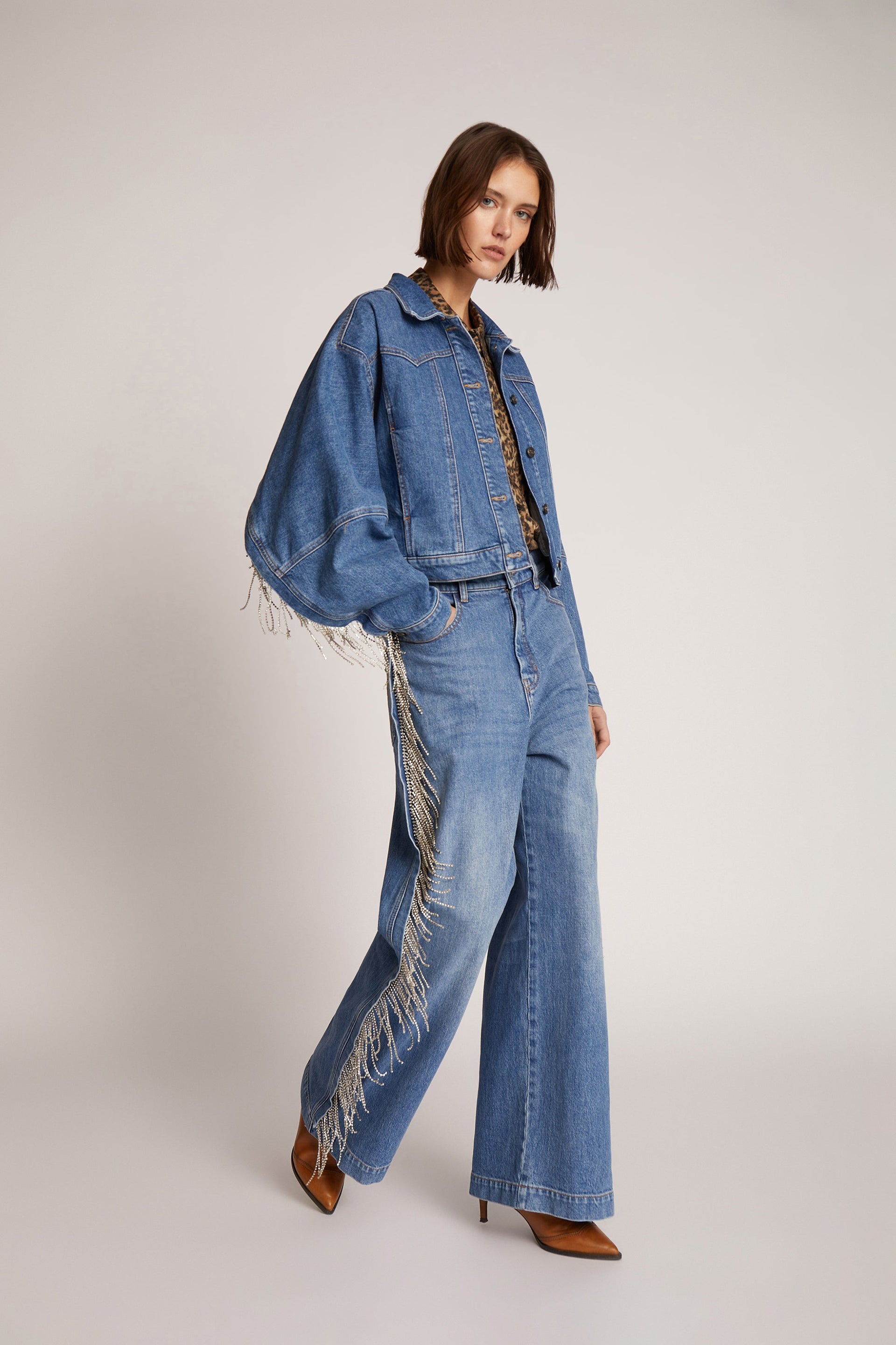 Women's Big Ruffles | Indigo Essence (Capri Length)